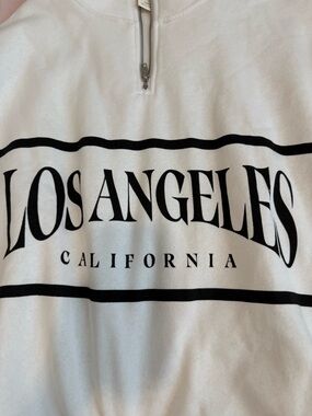 Pull&Bear white Zip-Neck Sweatshirt -